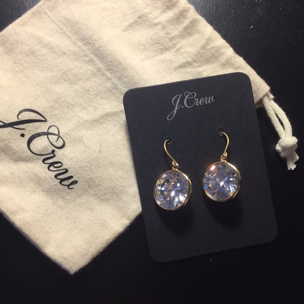 J. Crew Crystal Drop Earrings